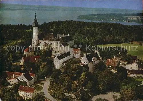 Kloster Andechs am Ammersee Fliegeraufnahme Kat. Andechs