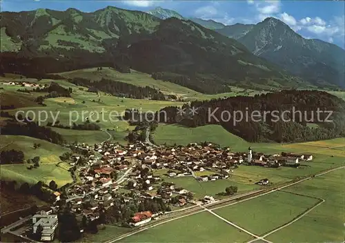 Altstaedten Allgaeu Fliegeraufnahme mit Sonnenkopf Entschenkopf Nebelhorn und Rubihorn