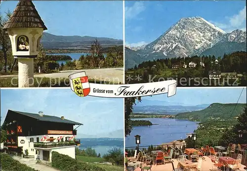 Oberaichwald Finkenstein Bildstock Terrassencafe Moser Faakersee Kat. Finkenstein Faaker See