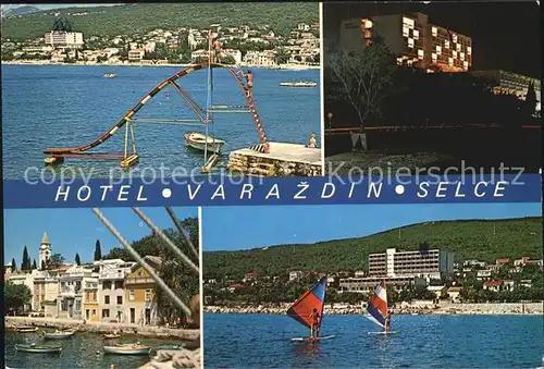 Selce Crikvenica Hotel Varazdin Hafen Surfer Kat. Kroatien