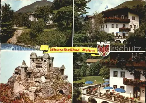 Brixlegg Tirol Mineralheilbad Gasthof Pension Mehrn Terrasse Miniaturschloss Kat. Brixlegg