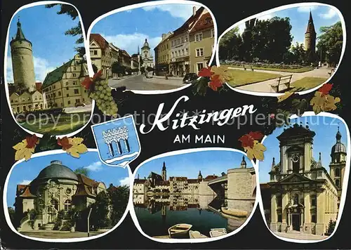 Kitzingen Main Burg Strasse Park Schloss Kirche Kat. Kitzingen