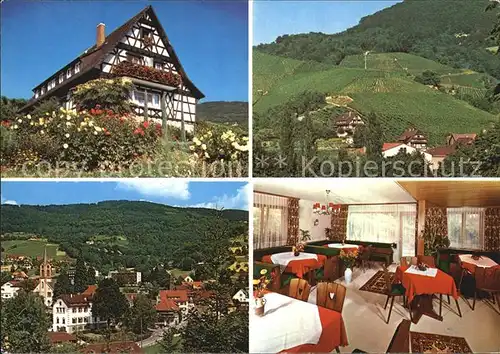 Sasbachwalden Haus Bruno Spinner Gaststube Panorama Kat. Sasbachwalden