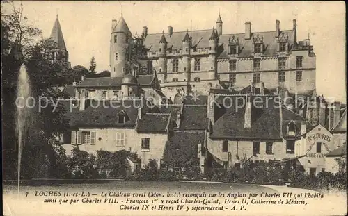 Loches Indre et Loire Chateau royal Kat. Loches