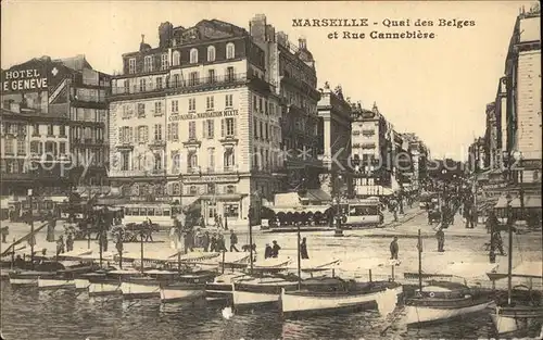 Marseille Quai des Belges Rue Cannebiere Kat. Marseille