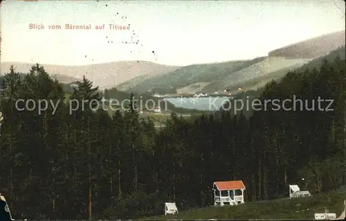 Baerental Feldberg Panorama Blick auf Titisee Kat. Feldberg (Schwarzwald)