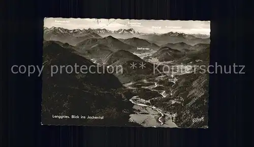 Lenggries Panorama Blick ins Jachental Alpenpanorama Kat. Lenggries
