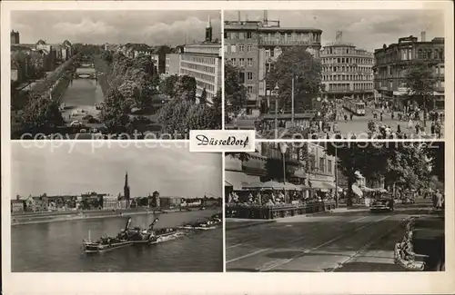 Duesseldorf Teilansichten Innenstadt Rhein Binnenschifffahrt Kat. Duesseldorf