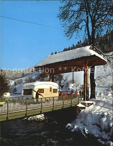 Bad Rippoldsau Schwarzwald Camping Alisehof im Winter Kat. Bad Rippoldsau Schapbach