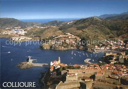 Collioure La Cote Vermeille vue aerienne Kat. Collioure