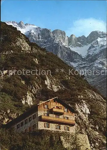 Karwendelhaus Berghaus Sektion MTV Muenchen Karwendelgebirge Kat. Karwendel Scharnitz