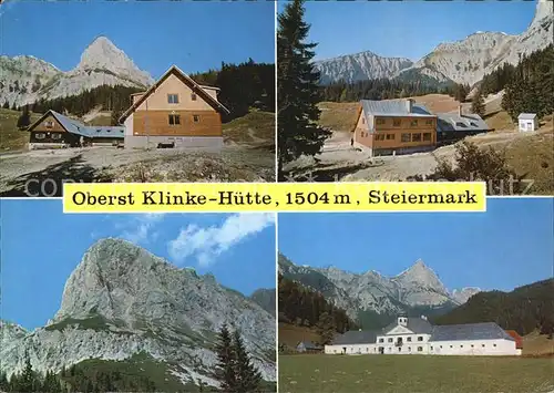 Admont Steiermark Oberst Klinke Huette mit Kalbling Sparafeld Kaiserau Berghuette Ennstaler Alpen Kat. Admont