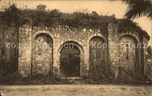 Landevennec Portail d`entree des Ruines de l`Eglise abbatiale Kat. Landevennec