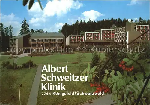 Koenigsfeld Schwarzwald Albert Schweitzer Klinik Kat. Koenigsfeld im Schwarzwald