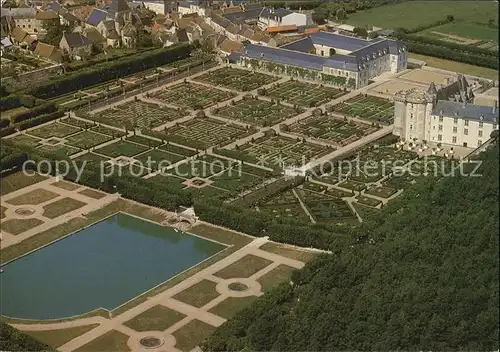 Villandry Fliegeraufnahme Schloss Kat. Villandry