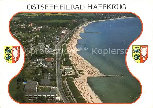 Haffkrug Ostseebad Fliegeraufnahme Strandpromenade Kat. Scharbeutz