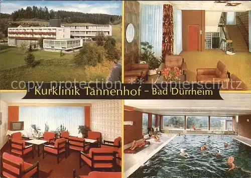 Bad Duerrheim Kurklinik Tannenhof Hallenbad Fernsehraum Lobby Kat. Bad Duerrheim