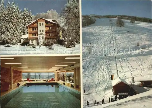 Wieden Schwarzwald Berghotel Wiedener Eck Skilift Hallenbad Kat. Wieden