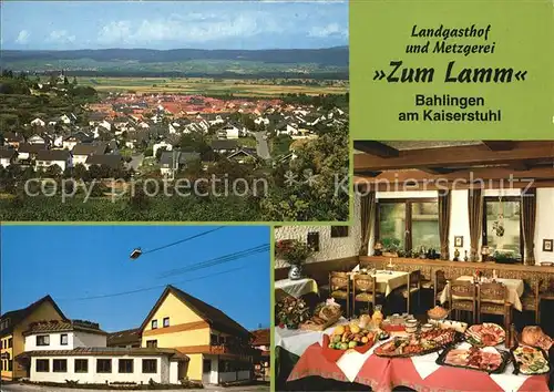Bahlingen Landgasthof und Metzgerei Zum Lamm Kat. Bahlingen am Kaiserstuhl