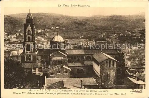 Le Puy en Velay Cathedrale Vue prise du Rocher Corneille Kat. Le Puy en Velay