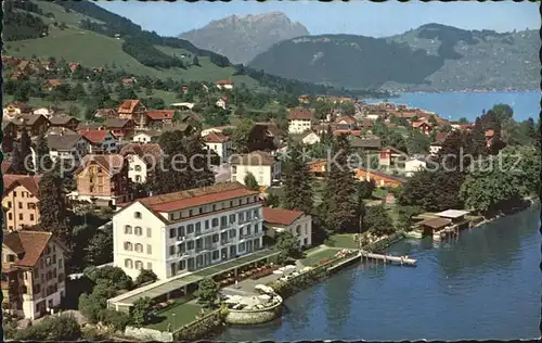 Beckenried Vierwaldstaettersee Hotel Nidwaldnerhof mit Pilatus