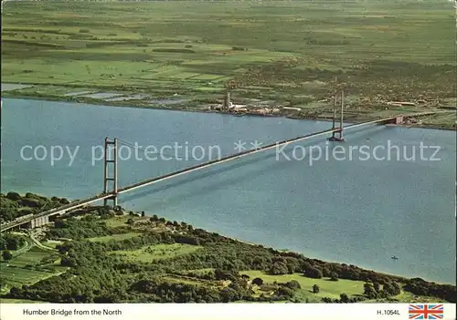 Hessle Humber Bridge from the North Air view Kat. East Riding of Yorkshire