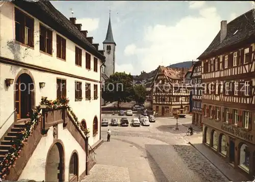 Mosbach Baden Rathaus und Marktplatz Kat. Mosbach