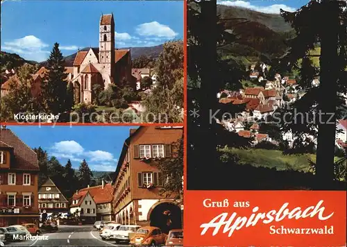 Alpirsbach Klosterkirche Marktplatz  Kat. Alpirsbach