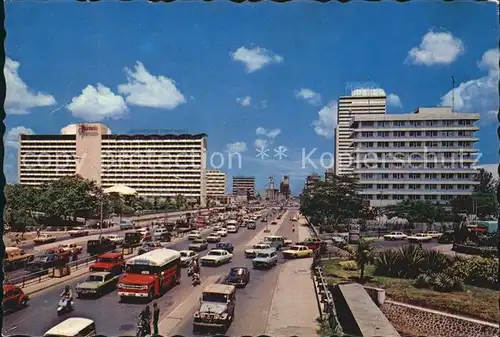 Jakarta Traffic at Thamrin Boulevard Kat. Jakarta