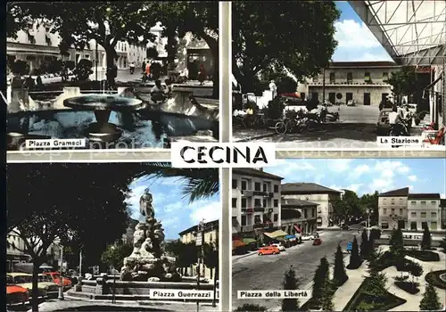 Cecina Piazza Gramsci La Stazione Piazza Guerrazzi Piazza della Liberta Kat. Cecina