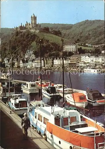 Cochem Mosel Bootshafen mit Burg Kat. Cochem