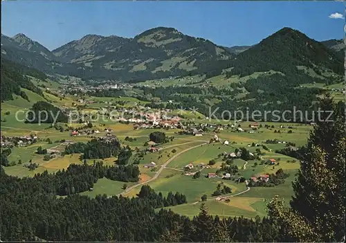 Lingenau Vorarlberg und Hittisau Panorama Kat. Lingenau