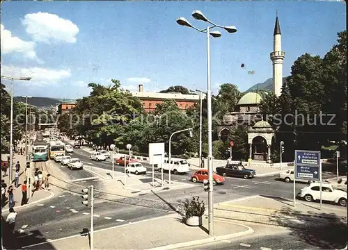 Sarajevo Strassenpartie Minarett Kat. Sarajevo