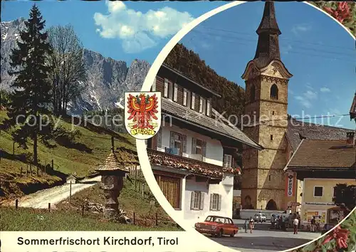 Kirchdorf Tirol Bildstoeckl mit Wildem Kaiser Dorfpartie Stadttor Kat. Kirchdorf in Tirol Wilder Kaiser