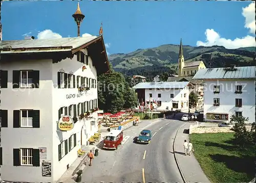 Kirchberg Tirol Strassenmotiv Gasthaus Kalswirt Hahnenkamm Kat. Kirchberg in Tirol
