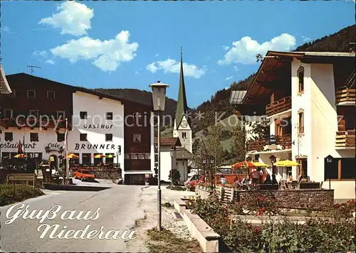 Niederau Wildschoenau Dorfpartie Gasthof Brunner Kat. Wildschoenau