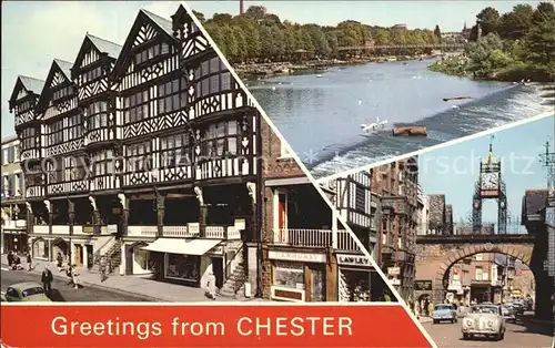 Chester California Bridge Street Rows River Dee The Clock Kat. Chester
