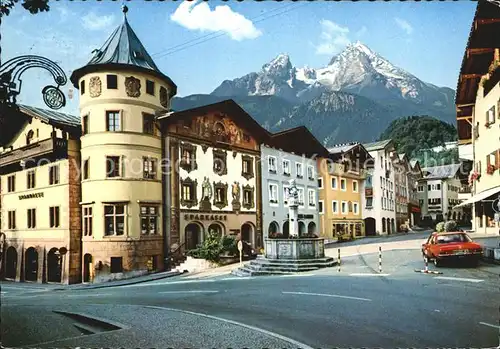 Berchtesgaden Marktplatz mit Watzmann Kat. Berchtesgaden