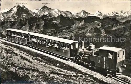 Brienzer Rothorn BE Rothornbahn mit Berner Hochalpen Kat. Brienzer Rothorn