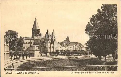 Paray le Monial Basilique du Sacre Coeur vue du Pont Kat. Paray le Monial