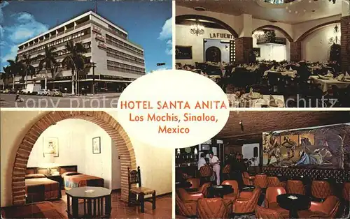 Mexico City Hotel Santa Anita Los Mochis Sinaloa Gastraum Bar Gaestezimmer Kat. Mexico