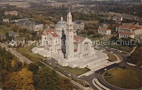 Washington DC Aerial view of the National Shrine of the Immaculate Conception Kat. Washington