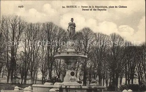 Bayeux Statue de la Republique place du Chateau Kat. Bayeux