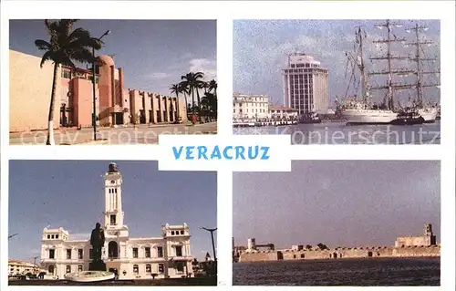 Veracruz La escuela Nautica Marina Mercante Buque Exuela Cuanhtemoc Faro Venustiano Carranza Castillo San Juan de Ulua Kat. Veracruz