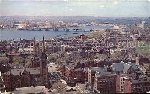 Boston Massachusetts View from the top of The John Hancock Building Boston Bridge and City of Cambridge Kat. Boston
