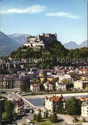 Salzburg Oesterreich Festung Hohensalzburg mit Stift Nonnberg Kat. Salzburg