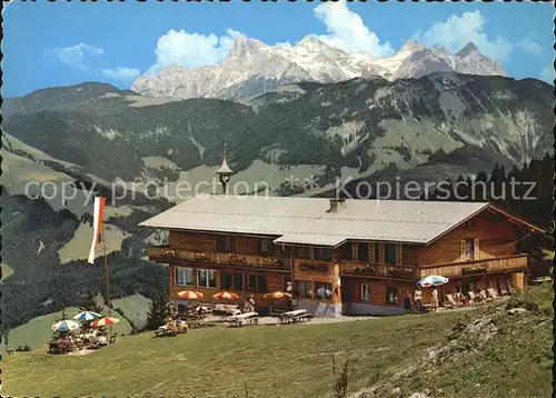 Kufstein Tirol Alpengasthof Angerer Alm mit Loferer Steinberge Kat. Kufstein