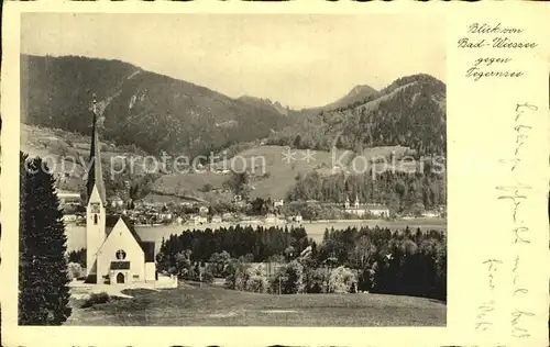 Bad Wiessee Blick nach Tegernsee Kirche Kat. Bad Wiessee