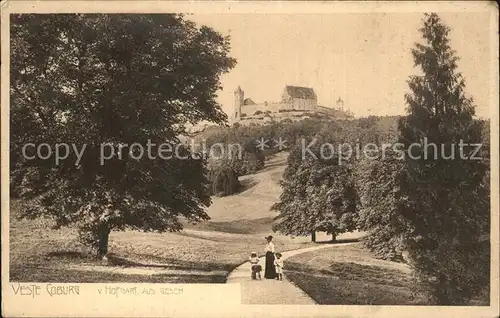 Coburg Veste Blick vom Hofgarten Kat. Coburg