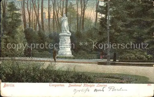 Berlin Tiergarten Denkmal Koenigin Louise Kat. Berlin